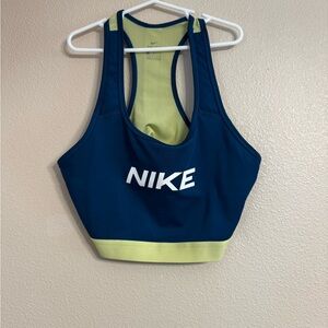 Nike Teal and Lime Sports Bra